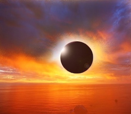 Solar eclipse ring of fire